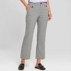 A New Day Plus Size Black and White Houndstooth Kick Flare Trousers